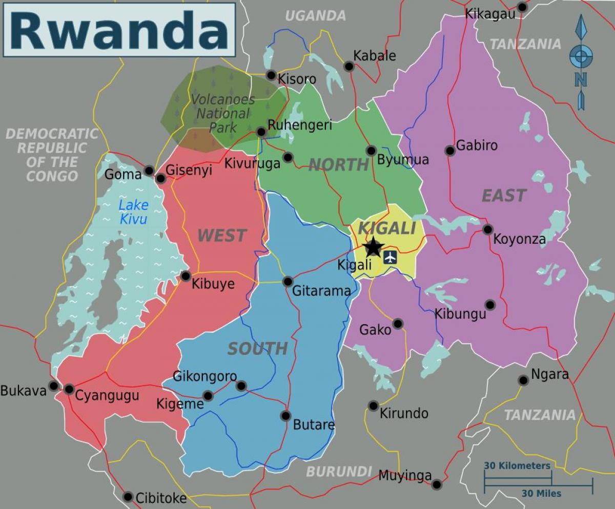 karta iz kigalija Ruandi
