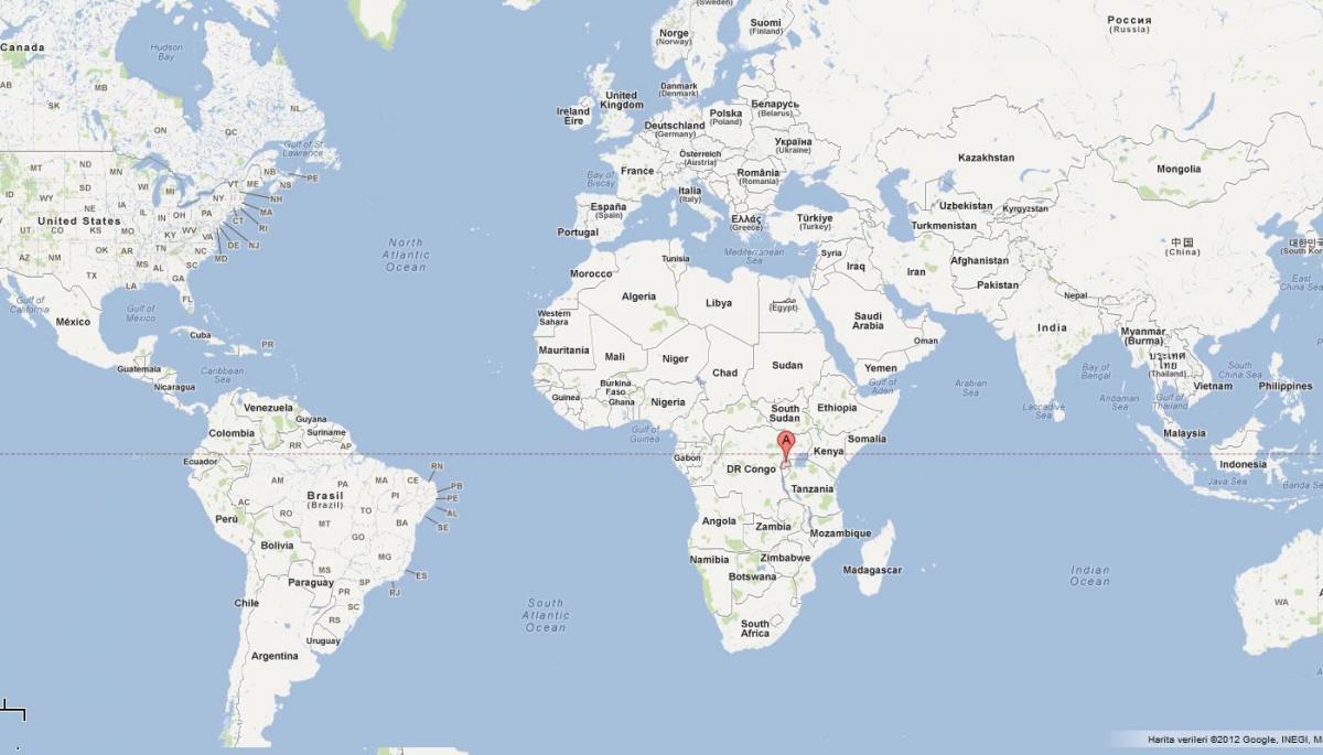 mapa Ruandi u svijetu