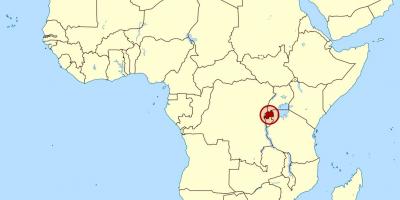 Mapa Ruandi afrike