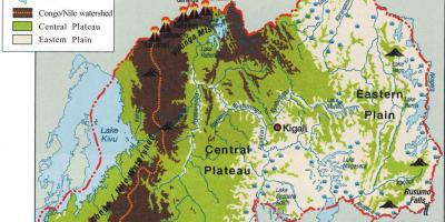 Geografska karta Ruandi