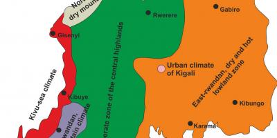 Mapa Ruandi klime