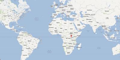 Mapa Ruandi u svijetu